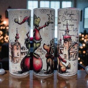 Christmas Grinch and Max Themed Tumblers